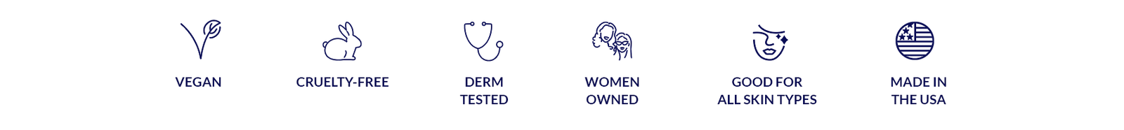 Vegan | Cruelty-free | Derm Tested | Women Owned | Good for all skin types | Made in the USA | Caire Beauty