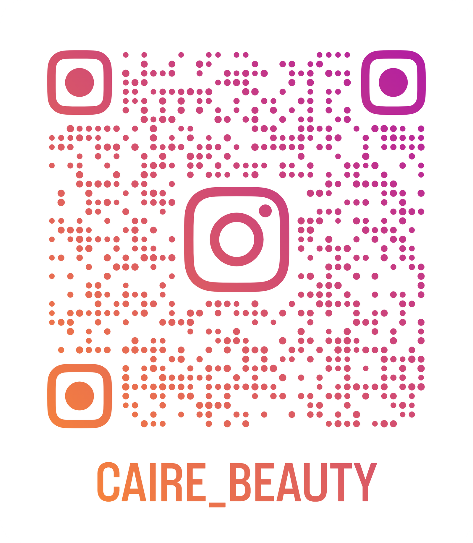 Instagram caire beauty qr