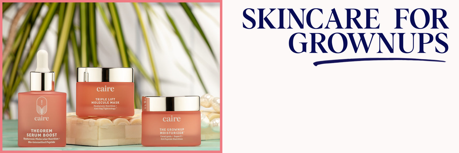 Palm Skincare for Grownups Homepage Header