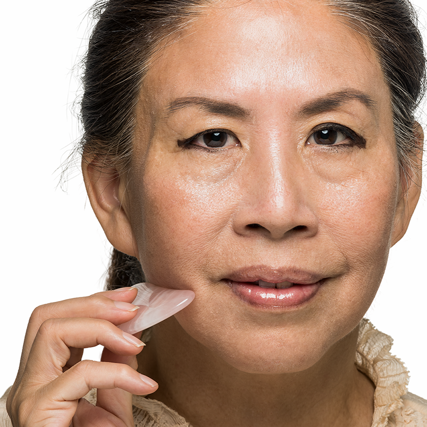 Gua Sha Rose Quartz Face Ritual Stone