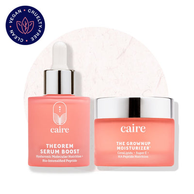 Full Size Duo: Theorem Serum Boost 30mL | 1oz + The Grown Up Moisturizer 50 mL | 1.7oz